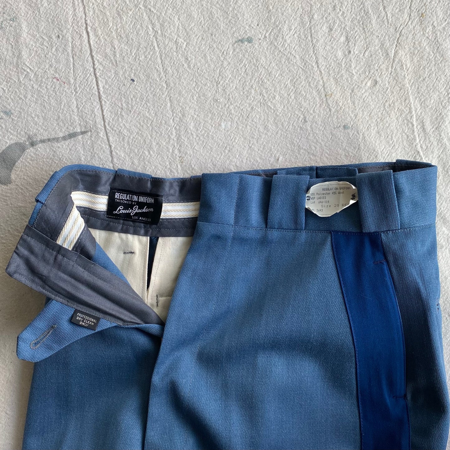 70's Wool Striped Military Pants