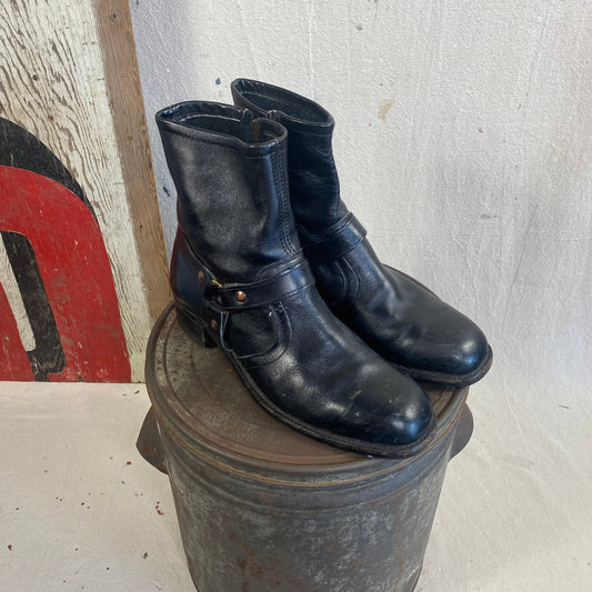 Steel Toe Leather Harness Boots