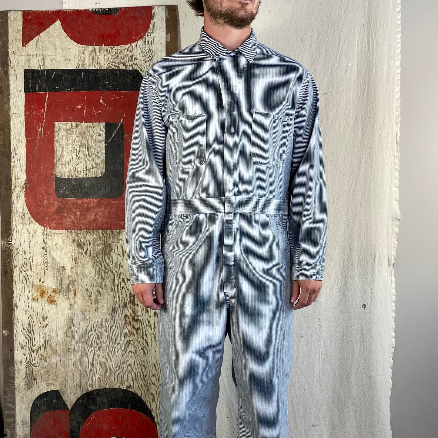 60's Hickory Stripe Coveralls