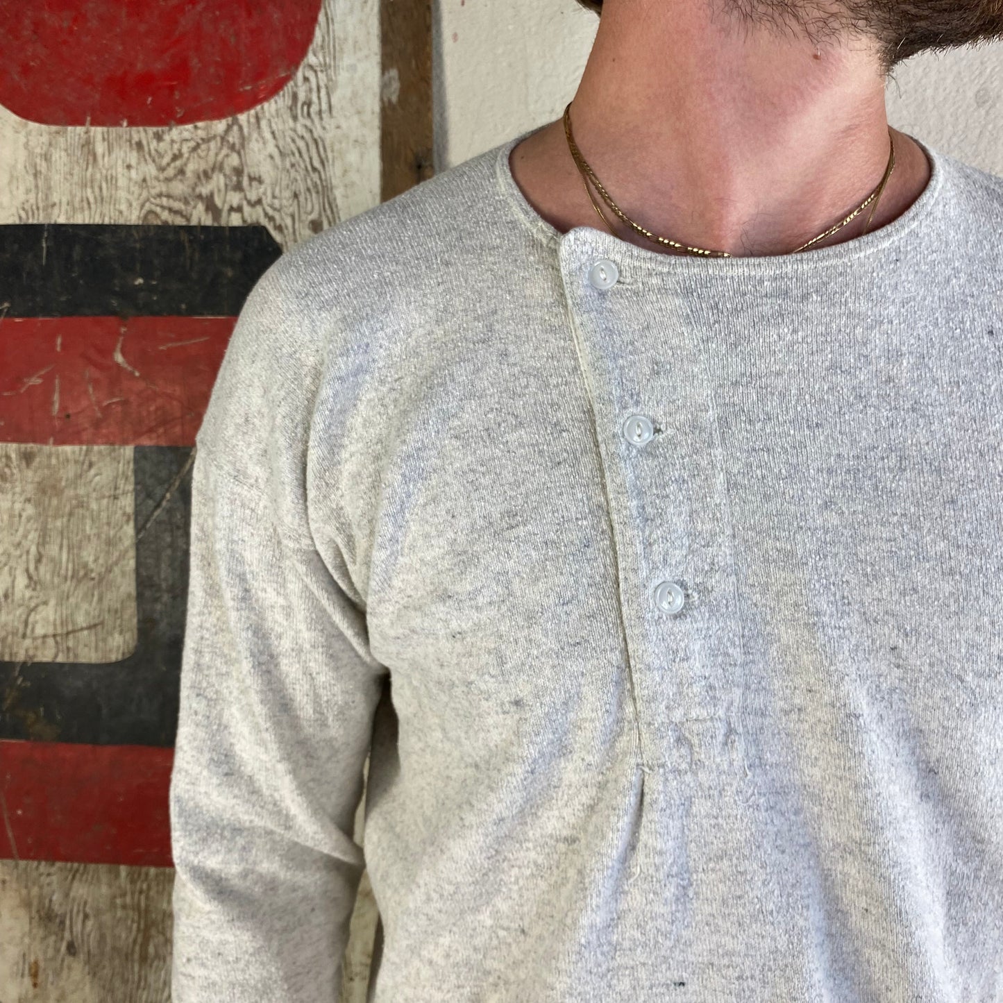40's Asymmetrical Button Thermal
