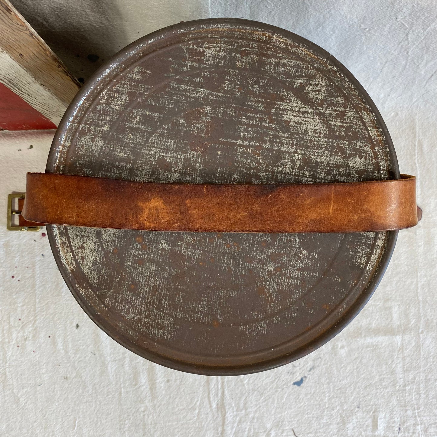 Vintage Leather Brass Belt