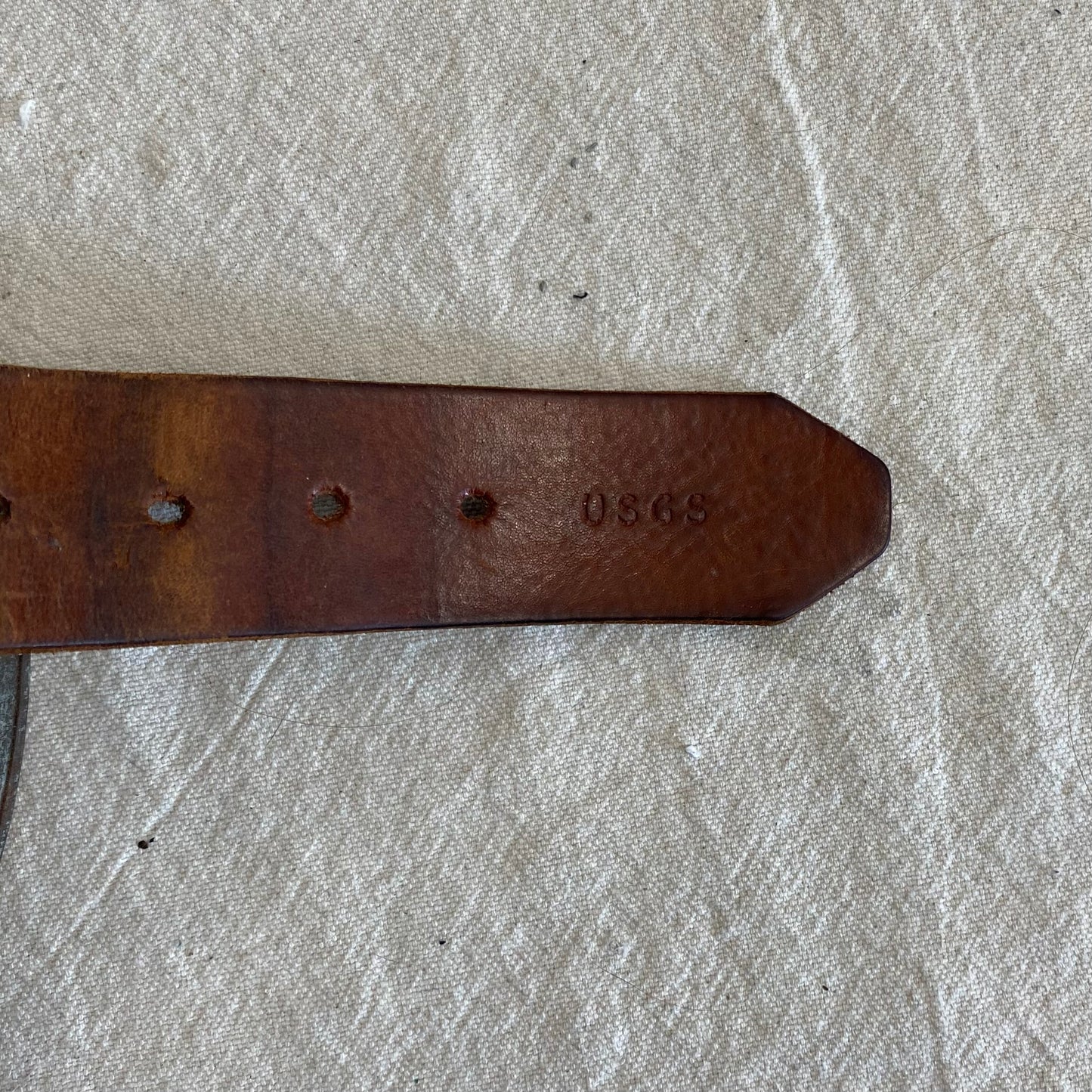 Vintage Leather Brass Belt