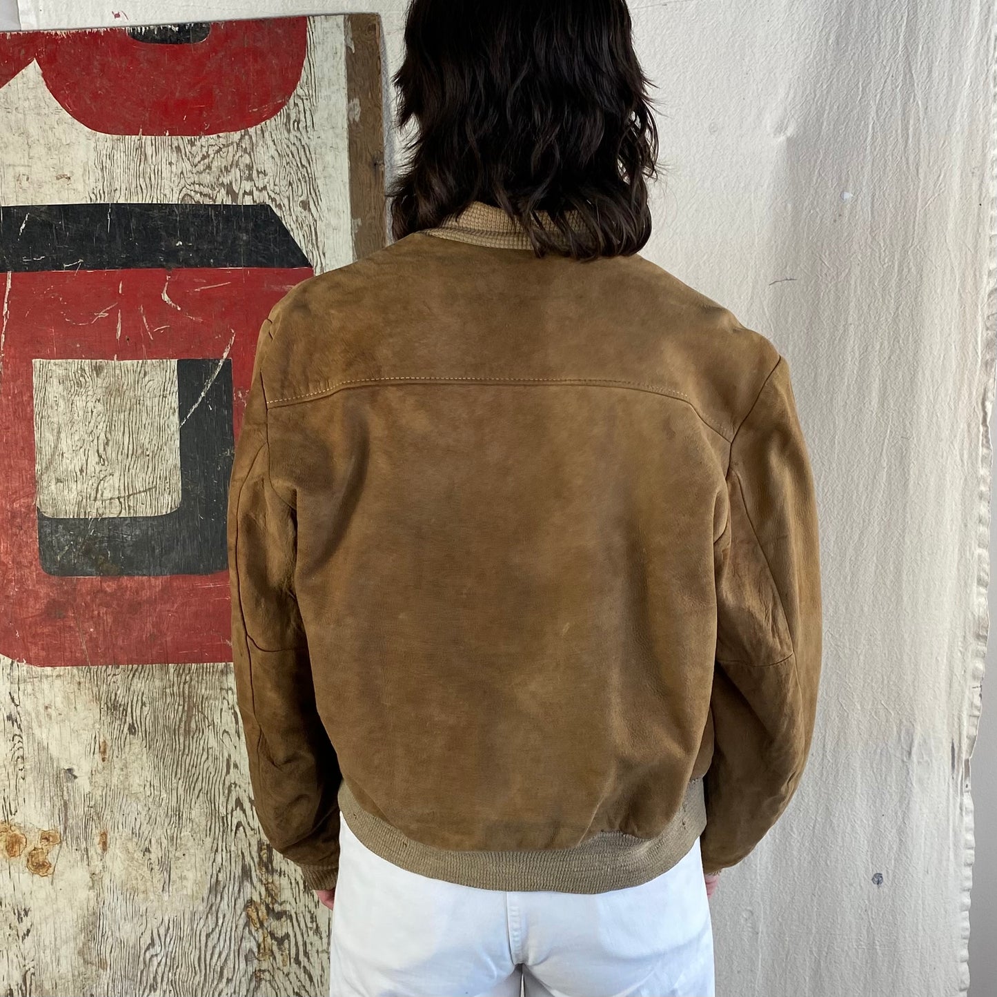 60's Suede Bomber