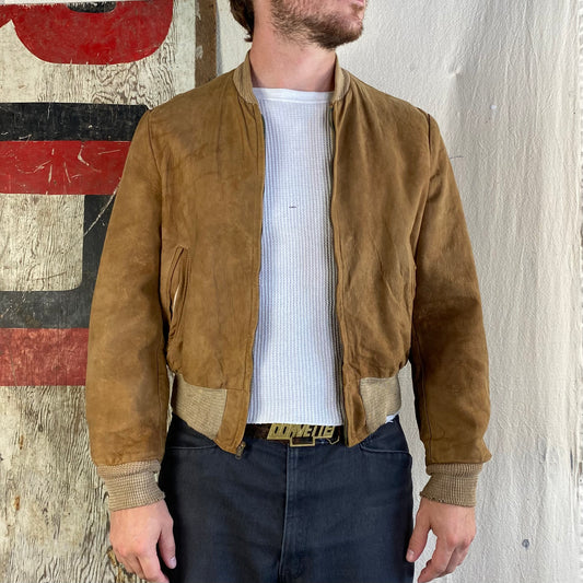 60's Suede Bomber