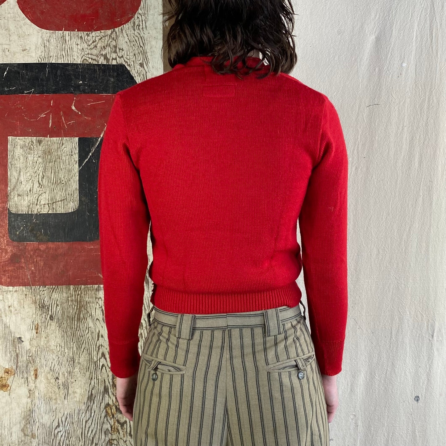 60's Wool Cheerleader Knit