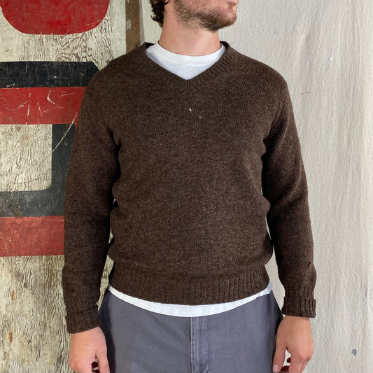 70's Brown Wool Knit
