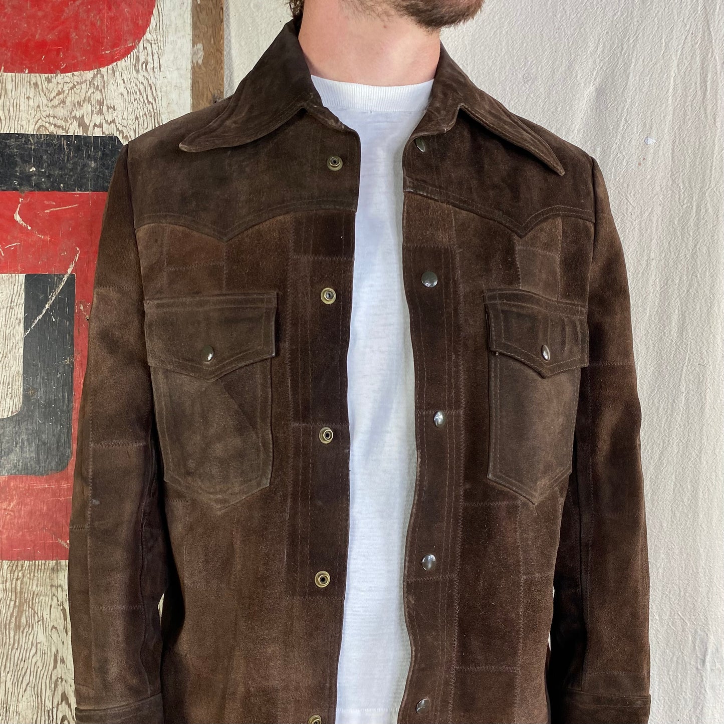 70's Leather Patchwork Jacket