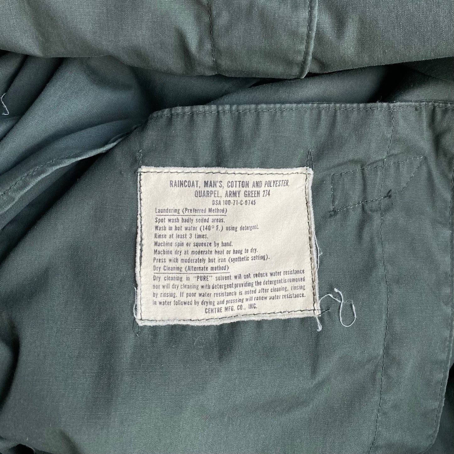 70's Military Raincoat