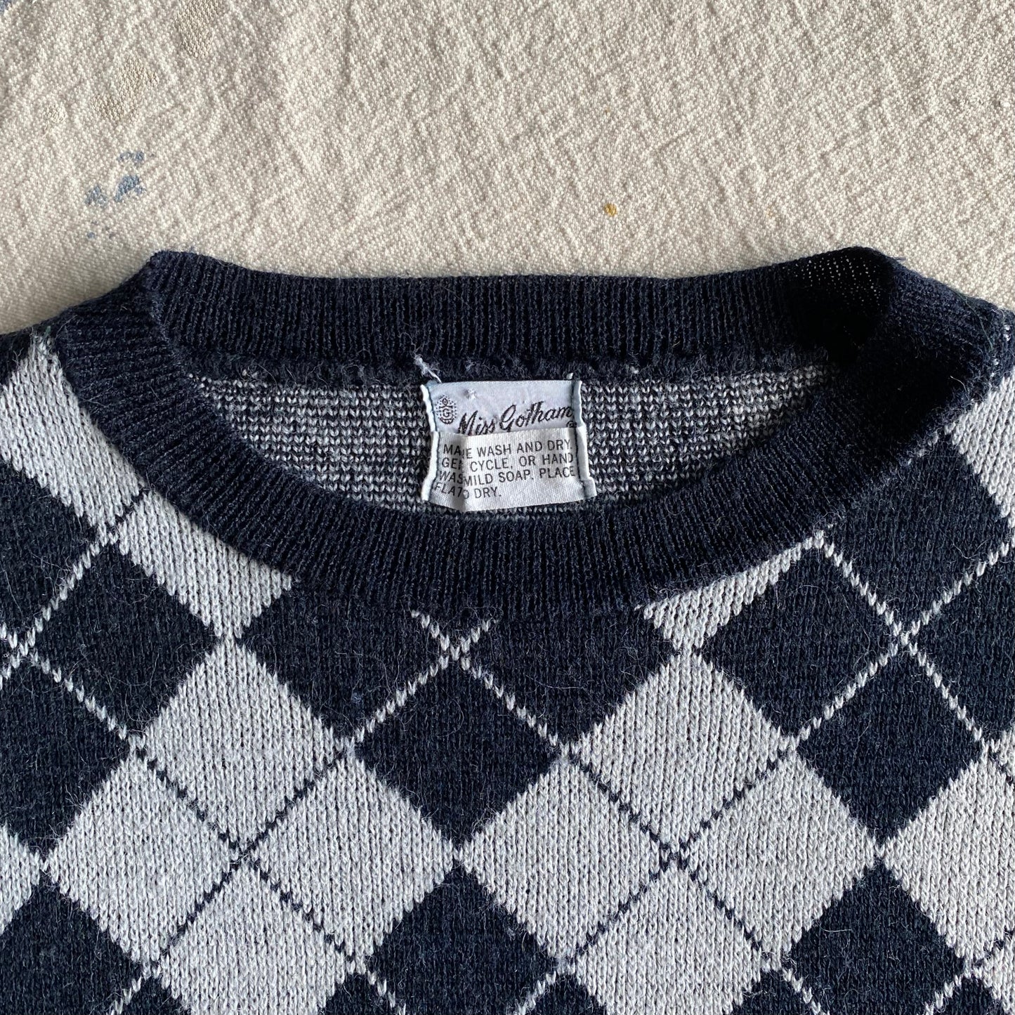 70's Argyle Knit