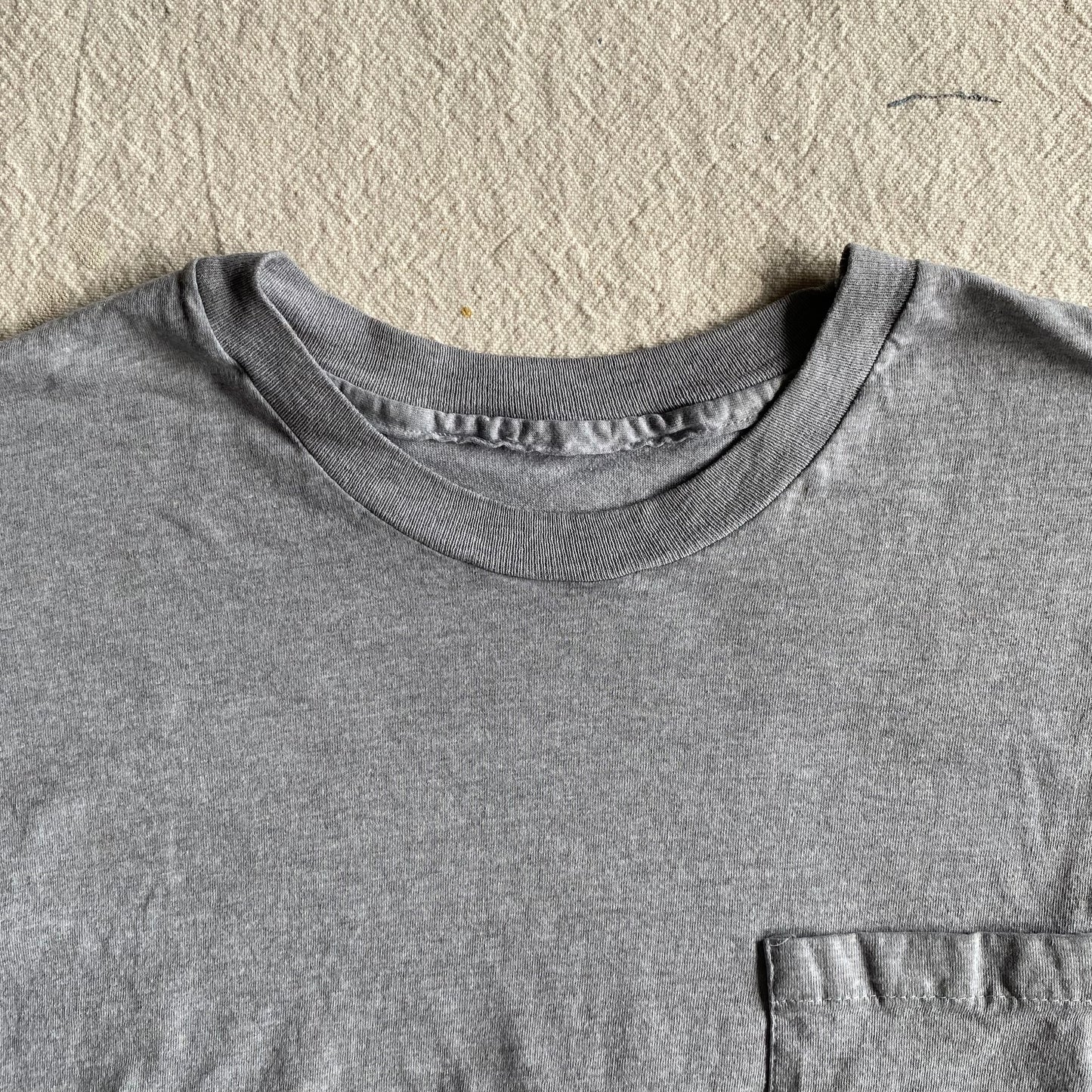 80's Grey Pocket Tee