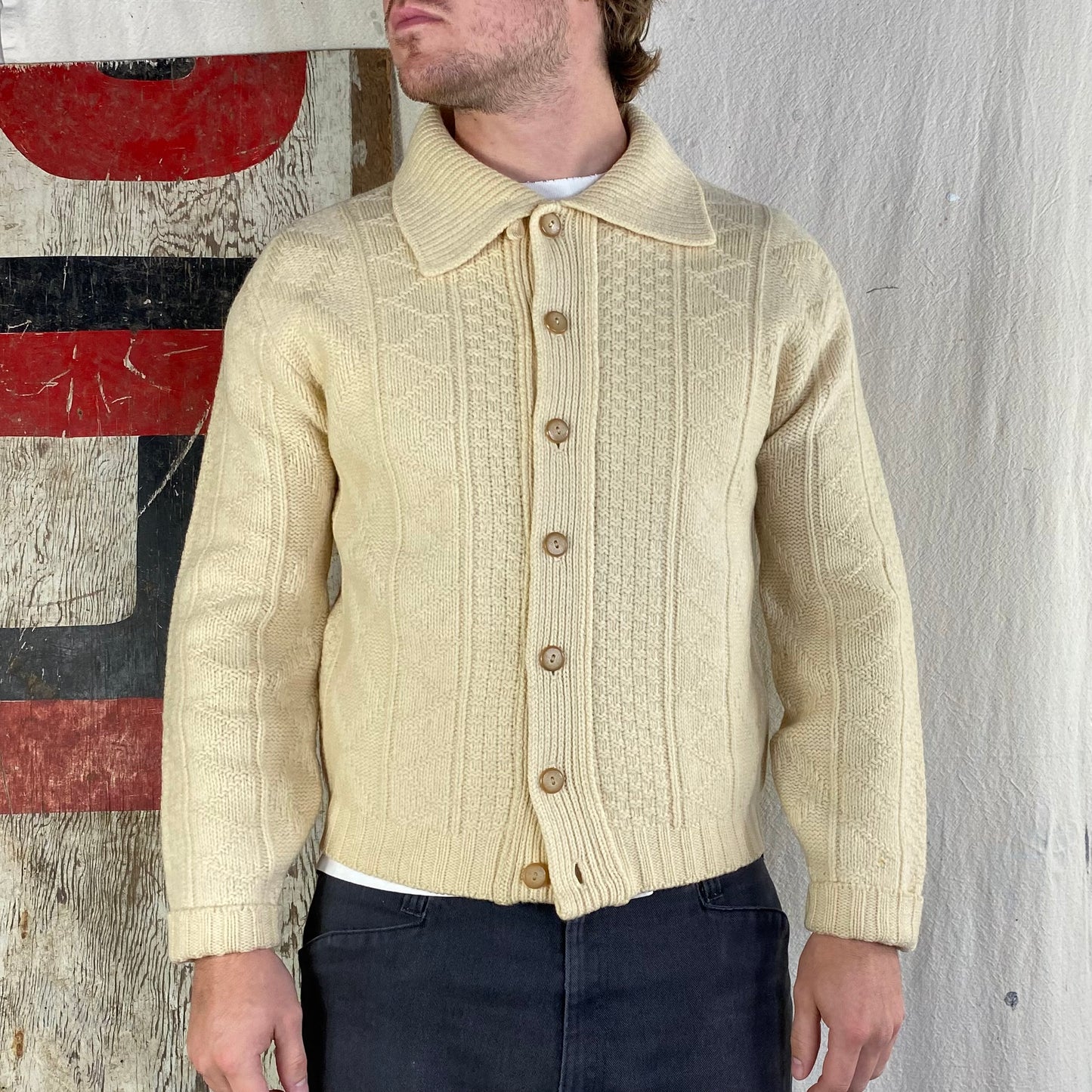50's Pilgrim Ivory Knit