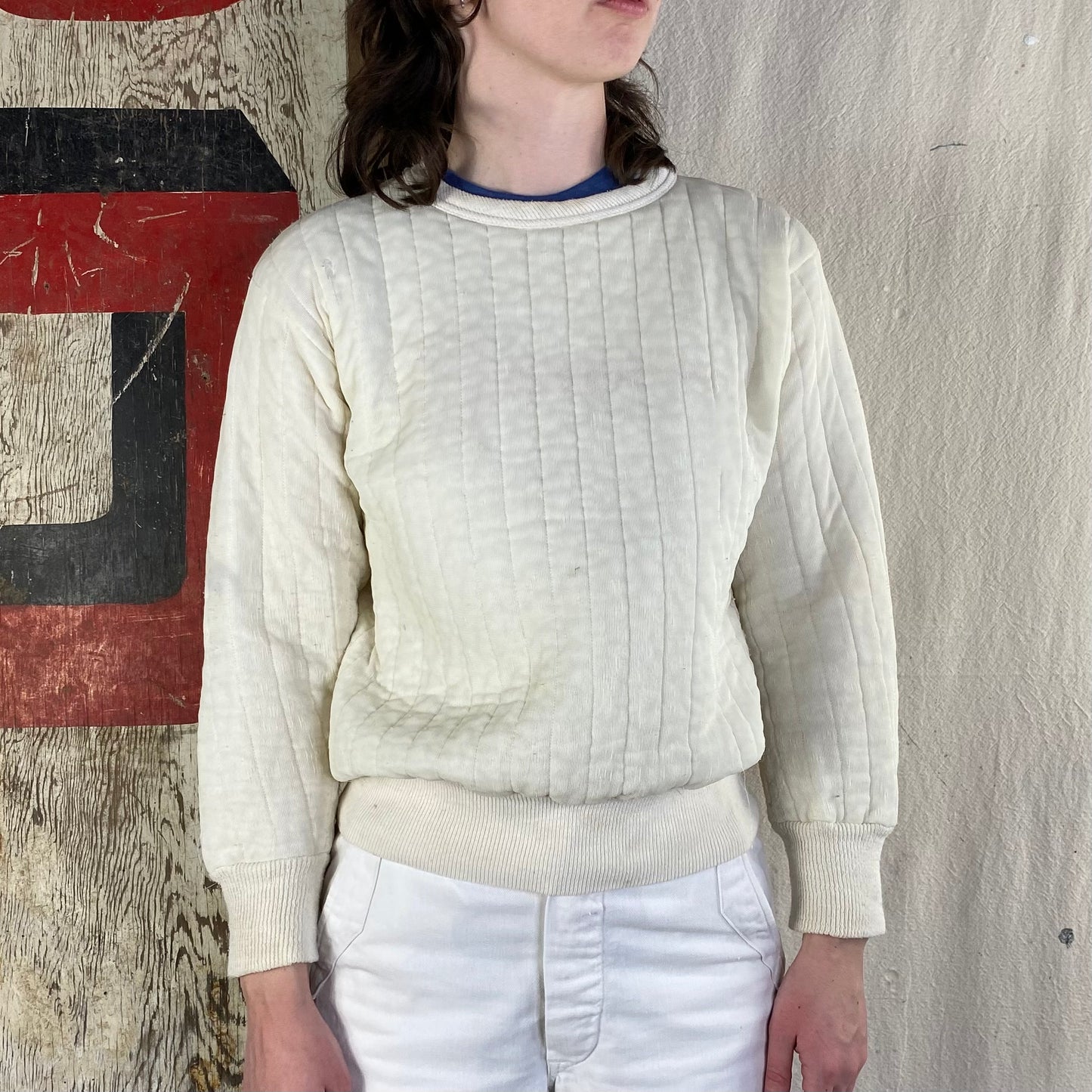 70's Quilted Crewneck