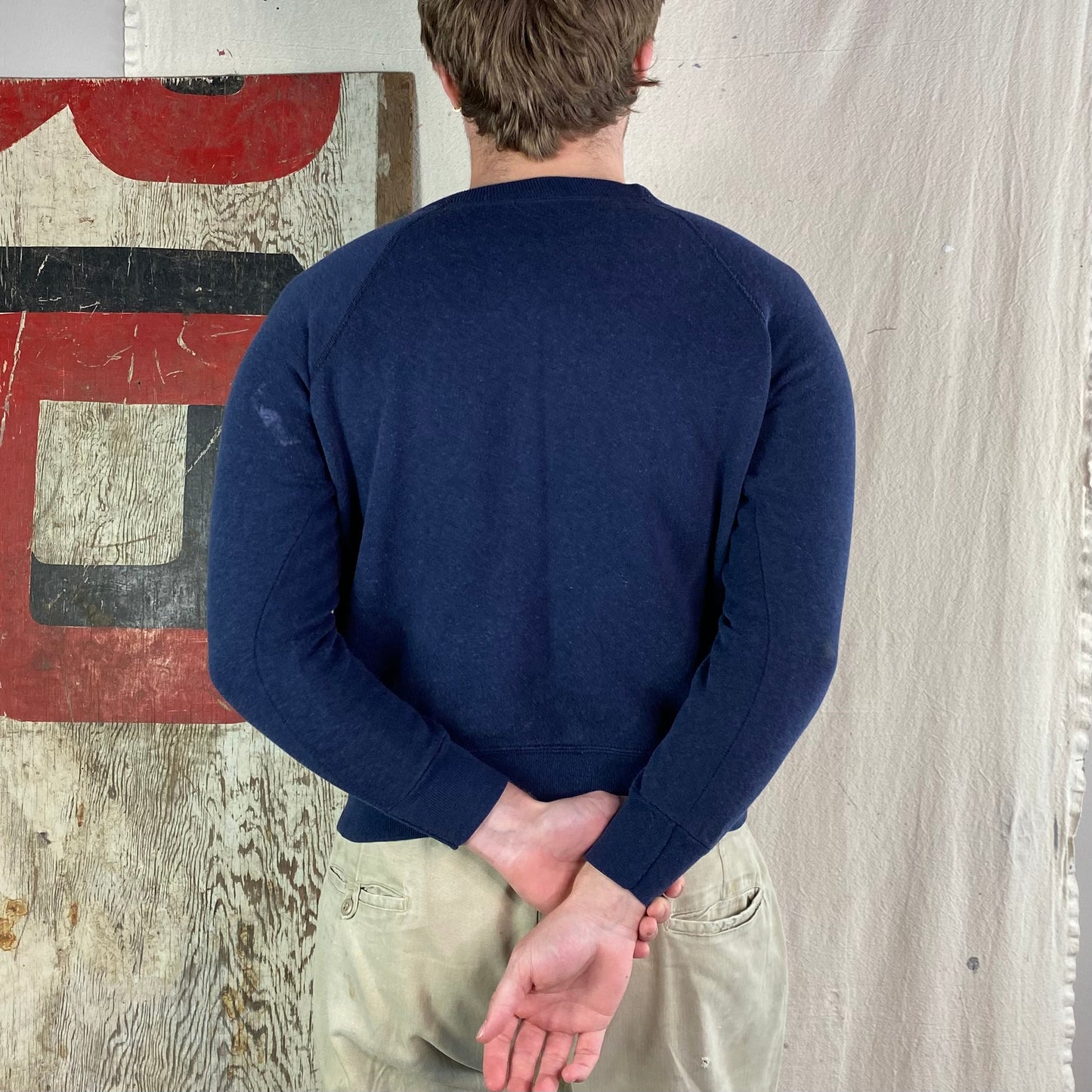 70's Navy Crewneck