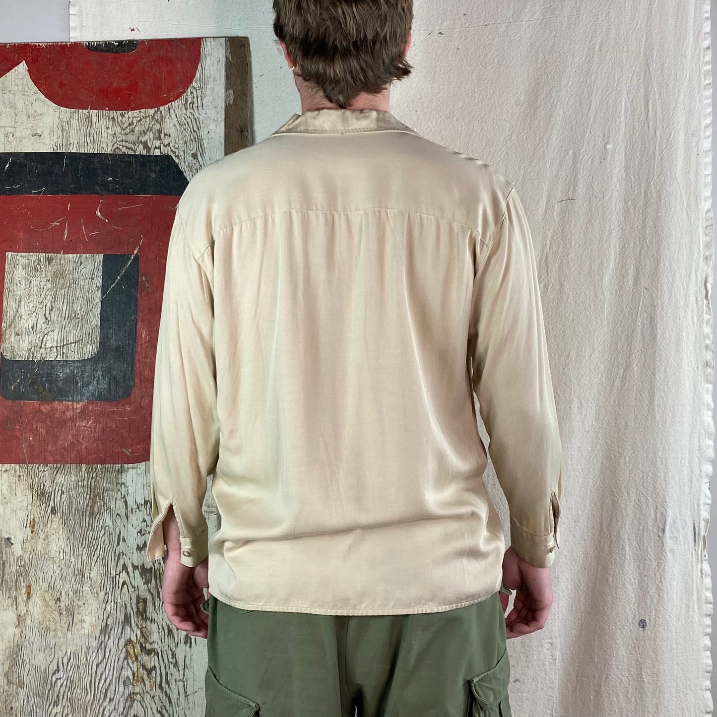 50's Loop Collar Gabardine Shirt