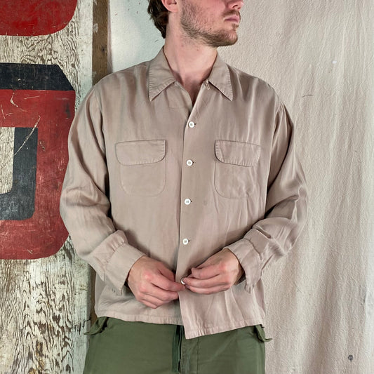 50's Loop Collar Gabardine Shirt