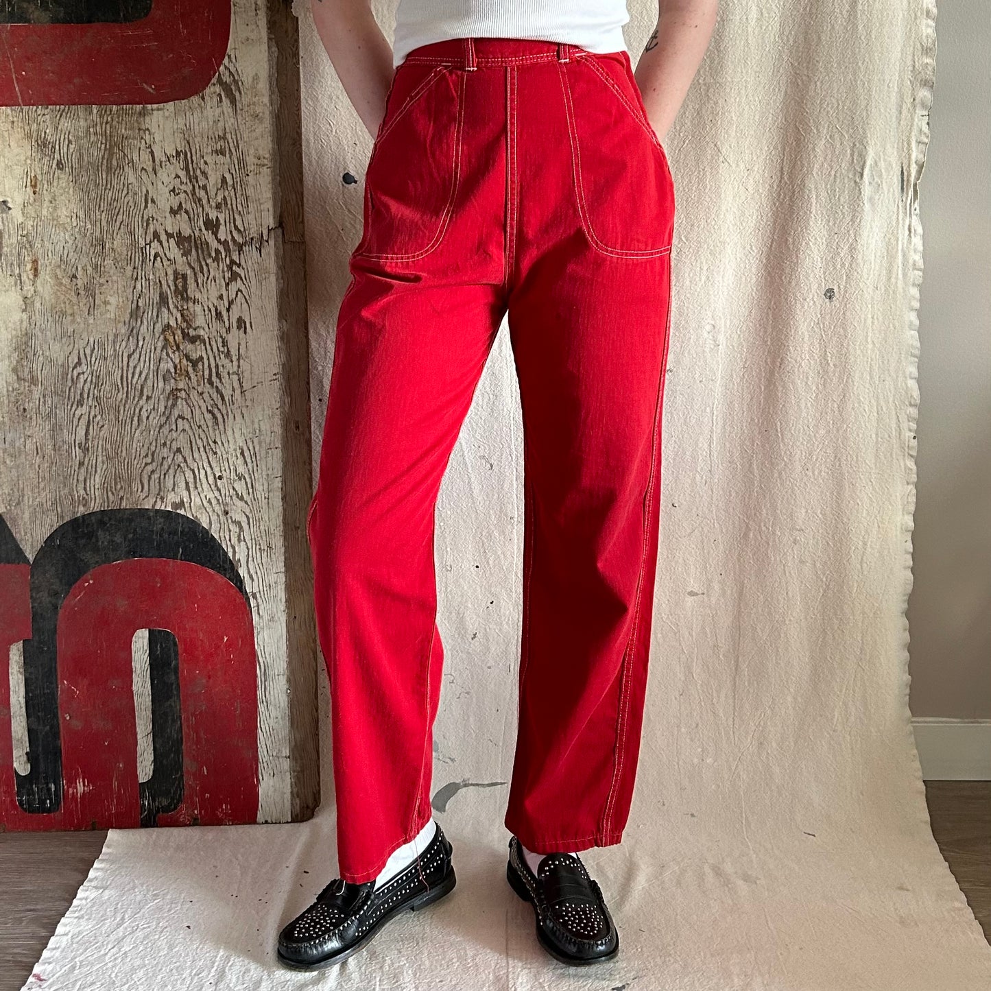 50's Red Side Zips
