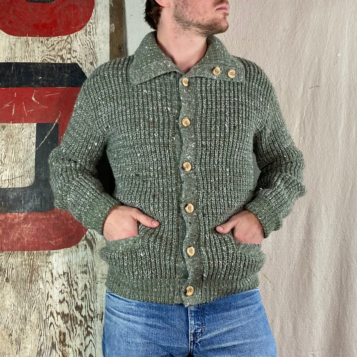 70's Green Knit