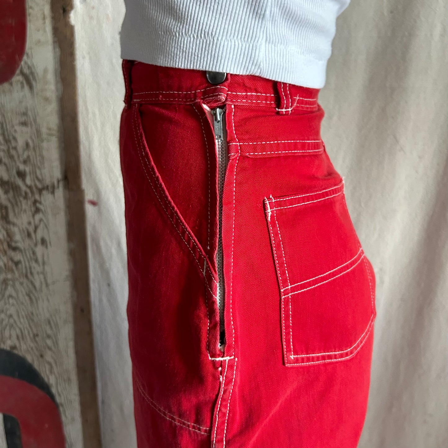 50's Red Side Zips